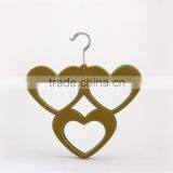 Factory Flocked Velvet Tie Hanger Simple Slim-Line Tie Organizer in 5 Style thumbnail-2