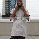 Short Sleave Hoodies/longlenth Hoodies.grey Color Hoodies /one Side Zipper Hoodies thumbnail-1