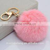 Rabbit Fur Ball Keychain Rabbit Tail Keychain Rabbit Fur Key Chain thumbnail-4