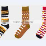 High Quality OEM Services Men Custom Colorful Combed Cotton Dress Socks, Cotton Business Mid-Calf Socks, Happy Funny Men Socks thumbnail-1