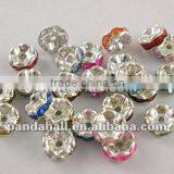 Acrylic Rhinestone Beads, Brass, Colored, 6mm(RSB6mm) thumbnail-1