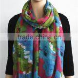 Flower Printed Viscose Big Scarf thumbnail-1