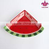 Cheap Bulk Ceramic Triangle Plate With Watermelon