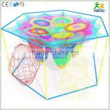 Unique nylon rope hand crocheted kids indoor colorful net playground
