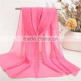 Factory Sale Trendy Style Long Silk Chiffon Scarf Reasonable Price thumbnail-1
