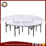 Wholesale new design wedding wood furniture wooden folding round banquet dining table