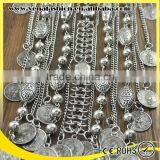 Long Silver Multilayer Tassel Coin Necklace, Coin Holder Necklace thumbnail-6