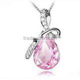 Women Jewelry Necklace Fashion Crystal Pendant Alloy Ailver Bracelet Chain thumbnail-4