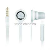 Hot Sale Flat Cable In-ear Earphone With Volume Remote thumbnail-1
