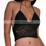 crochet handmade swimwear bikini top Bohemia style crochet bikini top