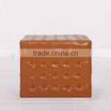 New Design Italian Style Luxury Leather Ottoman Chair, Leather Stool Sale