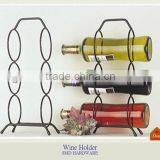 Three Bottles Metal Wine Holder With Handle thumbnail-1
