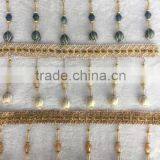 2015 colourful crystal lace for curtains