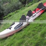 polyethylence hull material and no inflatable double fishing kayak for sale