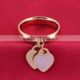New Arrival Stainless Steel Enamel Heart Ring Woman thumbnail-2