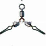 o Shape Three Way Rolling Swivels With Double Side Line Clips