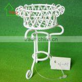Dolls House Miniature 1:12 Scale Furniture White Wire Plant Stand Multi Planter thumbnail-5