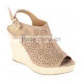 The Shoes Lady 2016 New Design Sandal Shoes Fashion Punched Hole Wedge Sandals thumbnail-1
