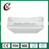 Unique Small White Ceramic Salad Bowl thumbnail-4