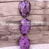Full Strand Natural Agate Gem Stone Beads, Charm Purple Ocean Agate Stone Beads For Jewelry Making thumbnail-4