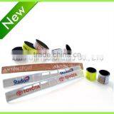 2015 Promotion Gifts Reflective Yellow Ankle/Arm Bands Snap Band Slap Wrap Ideal for Runners thumbnail-2