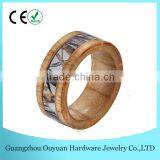 Natural Wooden Ring, Wooden Ring With Camouflage Inlay thumbnail-1