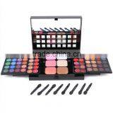 Chinese Factories Wholesale Custom 78 Slots Cosmetic Box, Black Eye Shadow Box