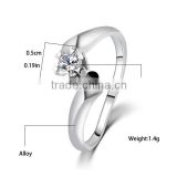 1 gram gold rings jewelry zircon wedding silver ring