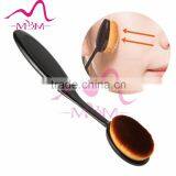 oval shape black tooth brush cosmetic makeup brushes