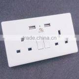 Multi Plug Wall Sockets With Dual Usb Ports Made in China Usb Wall Socket thumbnail-2