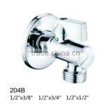 1/2"X3/8" Brass Angle Valve With Chrome Plated thumbnail-1