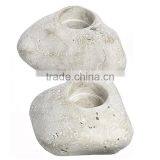 Antique White Pebble Tea Light Candle Holders thumbnail-1