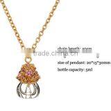 Crochet Shaped Perfume Bottle Jewelry Necklace for Women Wholesale thumbnail-1