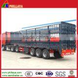 Tri Axle Frame Fence Suround Skete Semi Trailer Ethiopia Howo Cargo Trailer for Animals thumbnail-3