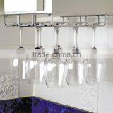 High Quality Chrome Under Stemware Wall Wine Glass Rack thumbnail-1