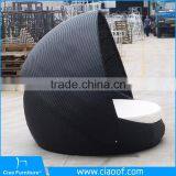 Outdoor Furniture Round Bed Rattan Sofa Bed thumbnail-5