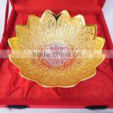 Beautiful Gift Item, Return Gift, Home and Garden Decoration Brass Gold and Silver Plated Bowl thumbnail-3