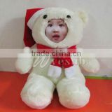Lovely 3D Face in Doll, Singing Christmas Bear