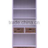 Modern Tall Open Shelf Bookcase, Simple Wooden Bookshelf thumbnail-2
