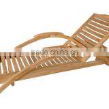 2016 High Quality Teak Wood Folding Beach Sun Lounge Sofa Bed Garden Furniture thumbnail-1