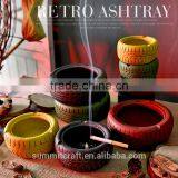 Cement Round Tire Shaped Vintage Wholesale Cigar Ashtray