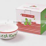 Set of 4pcs 5.5" Porcelain Bowl With Decal Printing for Christmas thumbnail-1