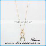 Fashion Jewelry White Stone Necklace Chain Turquoise Necklace thumbnail-2