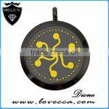 20mm/25mm/30mm Round High Quality Locket Pendant Stainless Steel Diffuser Necklace thumbnail-2