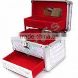 High Quality Faux Leather Jewelry Box With Mrror And Lock thumbnail-1