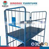4 Wheels 3 Sided Logistics Container Pallet Flexible Roll Cage Folding Hand Trolley thumbnail-3