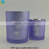 Glow in the Dark Mason Jar Frosted Sea Blue Bottle With Cork Stopper thumbnail-5