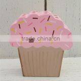 Hot Sell Wooden Pink Cupcake Pencil Holder Crayon Holder Office Made in China thumbnail-1