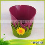 Flannelette Decorative New Colored Metal Watering Can Flower Pot thumbnail-6