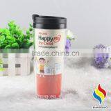BPA Free Paper Insert Plastic Cup 12oz Double Wall Paper Cup thumbnail-4